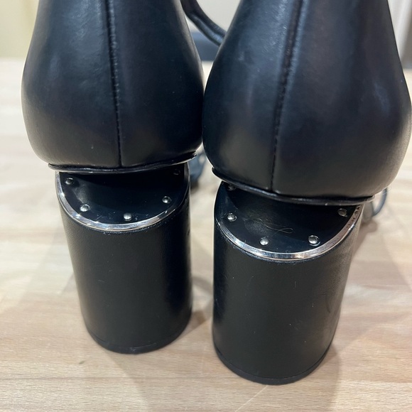 Alexander Wang Abby Dome-Studded Tilt-Heel City Sandal Leather size 38/ US 7.5 - Picture 8 of 11